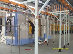 Linha de Pintura Eletrostática para Empilhadeiras Sistema de Pintura em Pó Eletrostático