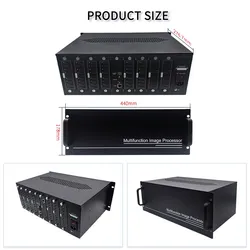LED/LCD Multi-Bildschirm-Splicing-Prozessor mit Plug-in-Gerät
