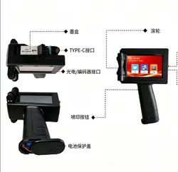 Tragbare Codiermaschine Handheld Tintenstrahldrucker A2