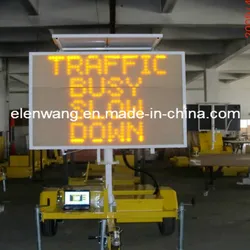 Trailer de Mensagem VMS com Display LED de Controle de Tráfego em Cor Única