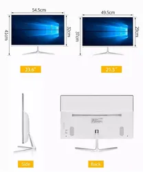 23.8 จอแสดงผล LED แบบโค้ง ขนาดนิ้ว ขอบไม่มีกรอบ คอมพิวเตอร์โปรเซสเซอร์ SSD คอร์ I7 500GB คอมพิวเตอร์ตั้งโต๊ะแบบทั้งหมดในหนึ่ง