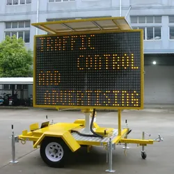 Trailer de Mensagem VMS com Display LED de Controle de Tráfego em Cor Única