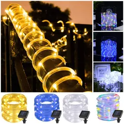 100 LED Solar Seil Röhren Lichter