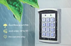 Lettore di schede RFID Em125kHz, Sistema di controllo accessi metallico autonomo con sblocco codice