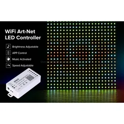 Sp801e WiFi Magischer LED-Controller LED-Matrix-Panel-Modul Ws2812b Ws2811 Lichtstreifen kabellose Steuerung DC5-24V