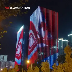 Iluminação de Edifícios LED à Prova de Fogo e Água ao Ar Livre IP68 Controle de Cor RGB DMX512