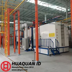 Système de ligne de revêtement en poudre automatique avec machine de pulvérisation de revêtement à changement de couleur rapide industriel