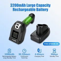 고해상도 1280X1024 CMOS 무선 2D 산업용 바코드 스캐너 Dpm/금속 각인 코드 스캔 지원 견고한 QR 코드 리더