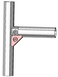 Hardware Gelenk Aluminium Verbindungsgelenk für Rohrregalsystem