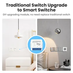 Módulo de Interruptor de Luz Inteligente WiFi SLS Tuya 1 Módulo de Interruptor de Relé de Gangue