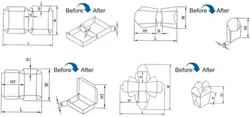 Automatische Hochgeschwindigkeits-Hamburgerbox dreidimensionale Papierbox-Faltmaschine horizontale Chipbox-Herstellungsmaschine