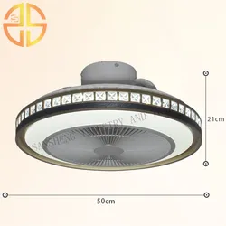 Modern Renk Değiştiren LED Fan Aydınlatma Armatürü Akrilik Tasarım ile