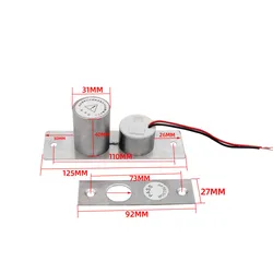 DC12V 2-Wire Mini Fechadura Embutida com Fechadura de Queda de Energia e Sistema de Controle de Acesso de Segurança para Porta de Metal