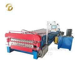 Máquina de Formação de Rolos de Camada Dupla com Estrutura Robusta e Sistema de Controle PLC