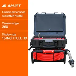 Amjet R13-Max Telecamera Il Pannello di Controllo Presenta un Design della Zona Funzionale Fognatura