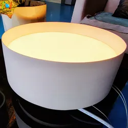 80W (cima 30W, baixo 50W) Luz de Painel Circular de Teto LED de Montagem Superficial