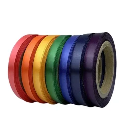 Maßgeschneiderte Größe glattes weiches einfarbiges Polyester-Satinband für Verpackungen