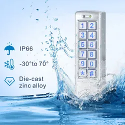Sistema di controllo accessi con codice per scheda di controllo porte, tastiera da esterno montata in superficie, resistente alle intemperie