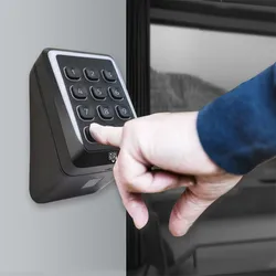 เครื่องอ่านการควบคุมการเข้าถึงภายนอกแบบคีย์แพด NFC RFID การฝังรหัส QR และเครื่องสแกนบาร์โค้ด
