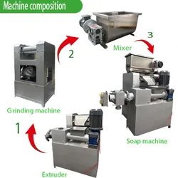 Professionelle Seifenherstellungsmaschine Kleine Produktionslinie Seifenextrusionsmaschine