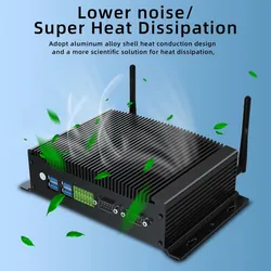 Ordinateur de bureau industriel Hystou 16GB DDR4 routeur pare-feu sans ventilateur Intel Corei3 fabrication CNC silencieuse mini PC robuste