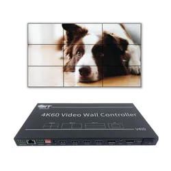 4K Processador Controlador de Videowall HDMI 1X9 Emenda de Múltiplas Telas com Rotação de 180°