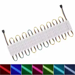 Módulo LED RGB SMD 5050 Módulo de Pixel de Retroiluminação LED para Letra de Sinal DC12V 3LED IP65 À prova d'água 0.72W Módulo de Sinal LED RGB Módulo LED À prova d'água