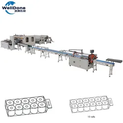 Linha de Produção de Lenços de Papel com Máquina de Rebobinamento Automática para Fabricação de Papel Higiênico Welldone