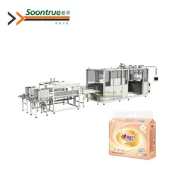 เครื่องบรรจุผ้าอนามัยอัตโนมัติสำหรับม้วนกระดาษระบบบรรจุขนาดใหญ่