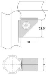 Hardware Gelenk Aluminium Verbindungsgelenk für Rohrregalsystem