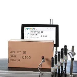Hochleistungsfähige tragbare Tij-Tintenstrahldruckmaschine für Datencodierung mit mehreren Druckköpfen