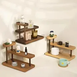 Hochwertiges Holzregal zur Aufbewahrung von Parfüm für den Schreibtisch, Kaffeeregal