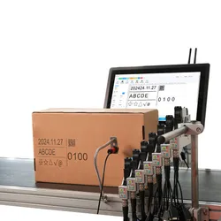 Hochleistungsfähige tragbare Tij-Tintenstrahldruckmaschine für Datencodierung mit mehreren Druckköpfen