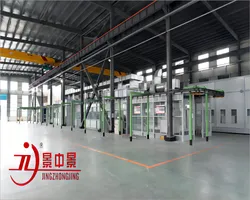Automatische Pulverbeschichtungsanlage elektrostatische Pulverbeschichtungsstraße Maschine