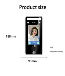 Sistema de Controle de Acesso com Reconhecimento Facial, Impressão Digital, Cartão, Porta Automática de Vidro