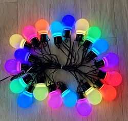 Matte Mini-Glühbirne LED-Beleuchtung mehrfarbige Patio-Lichterkette Deko