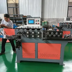 Máquina de enderezado y bobinado de costillas de primavera para máquina de formación de costillas en espiral fotovoltaica con tipo 12 máquina de fabricación de anillos de varilla
