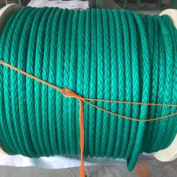 12 Strang UHMWPE Polyester beschichtetes Offshore-Seil Festmacher-Seil Marine-Seil