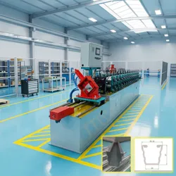 Macchina per la formatura a rulli del telaio di supporto in metallo per la produzione di supporti strutturali