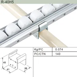Trilhos Silent Roller SPHC para Sistema de Suporte de Tubos (R-8550)