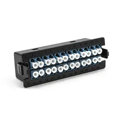 2*Dlc Painel de Patch de Fibra Óptica para Montagem em Rack MPO Adaptador de Fibra Óptica