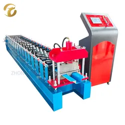 Automatische Metallfarbstahl-Dachfirstabdeckungs-Rollformmaschine