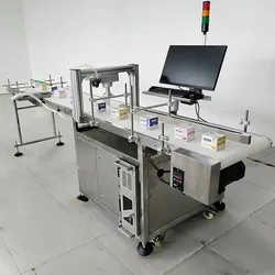 Automatisches QR-Code-Inspektionssystem mit Ablehnung und Abzweiger für Flaschenetiketten 2D Codescanner-Sorter All-in-One-Maschine Fehlender Code Auto-Ablehnung Abzweigung Un