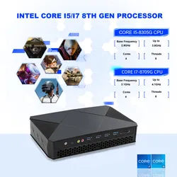 Mini PC Hystou avec Graphiques AMD Radeon 9*USB Ordinateur de Bureau pour Jeux