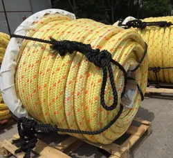 12 Strang UHMWPE Polyester beschichtetes Offshore-Seil Festmacher-Seil Marine-Seil