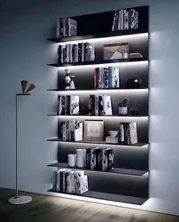 Moderne einfache Stil Wohnmöbel Aluminium LED Regal Lagerung