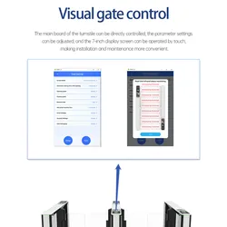 Controllo accessi intelligente con tornelli per riconoscimento facciale e scanner di codici QR direttamente dalla fabbrica