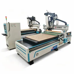 เครื่องกัดไม้ CNC พร้อม 12 หัวกัดห้องสมุดเครื่องมืออัตโนมัติ