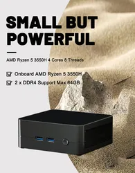 คอมพิวเตอร์ตั้งโต๊ะขนาดเล็กที่มีราคาไม่แพงพร้อมกับโปรเซสเซอร์ AMD R5-3550h