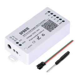 Sp801e WiFi Art-Net Magischer LED-Controller LED-Matrix-Panel-Modul Ws2812b Ws2811 Lichtstreifen Drahtlose Steuerung iOS Android DC5-24V